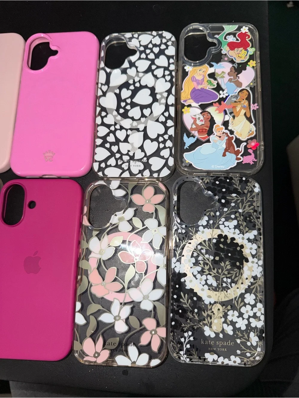 kate spade Pink & Blue Floral and Glitter iPhone Case Lot
